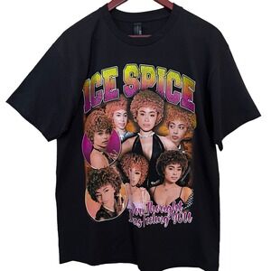 Ice Spice Tshirt Adult Large Black You Thought I Was Feeling You HipHop R&B